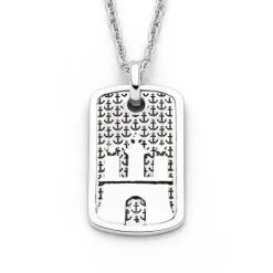 Anhänger Ankerplatz "Hamburg" rhodiniert