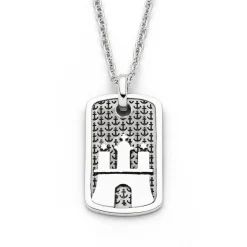 Anhänger Ankerplatz "Hamburg" rhodiniert