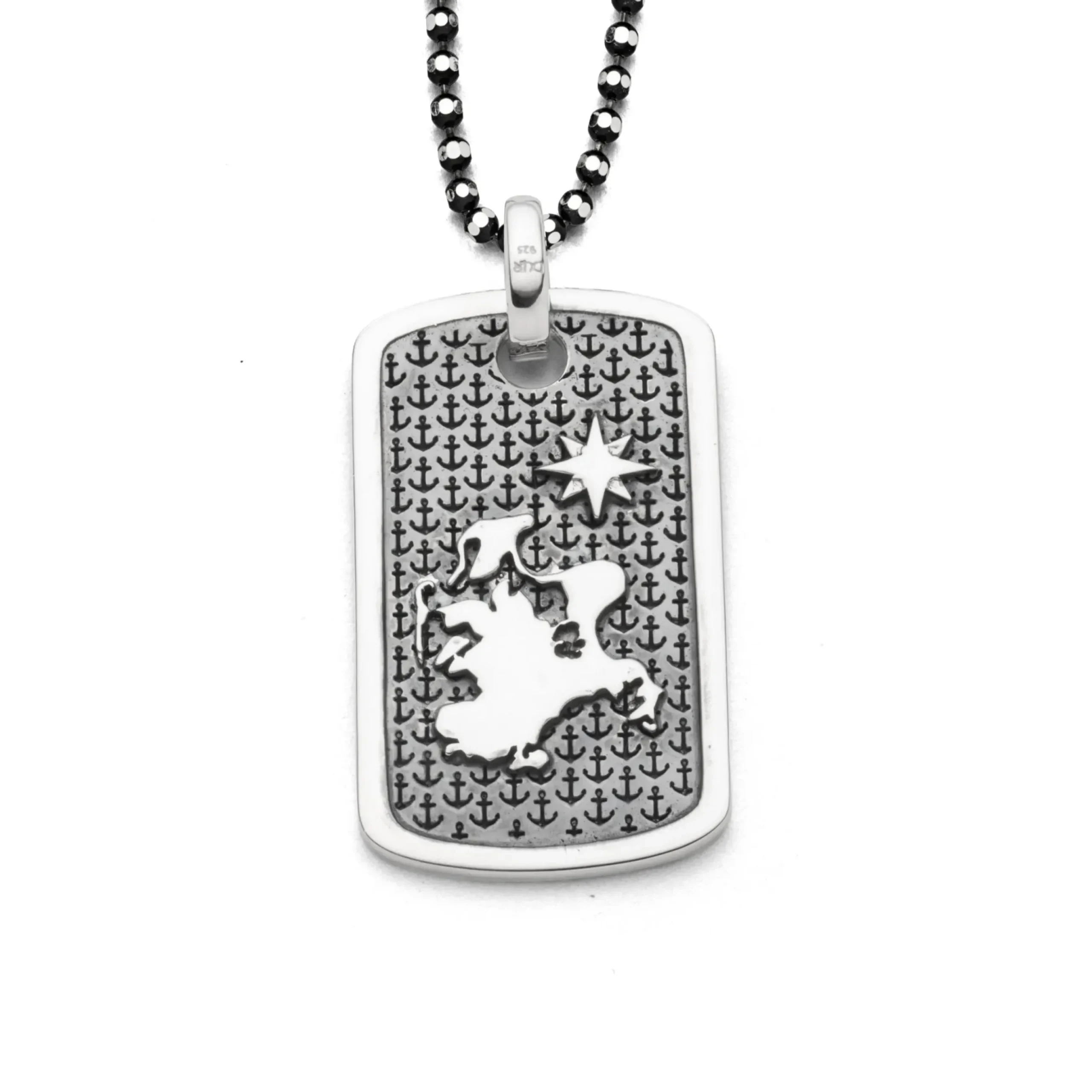 Anhänger Ankerplatz "Rügen"L oxidiert