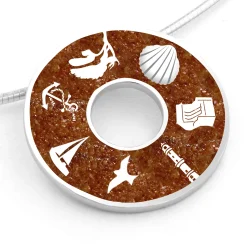 Anhänger "Donut Ostsee" Bernsteinsand