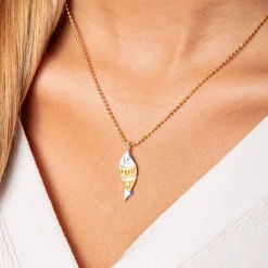 Anhänger "Fisch" zweifarbig