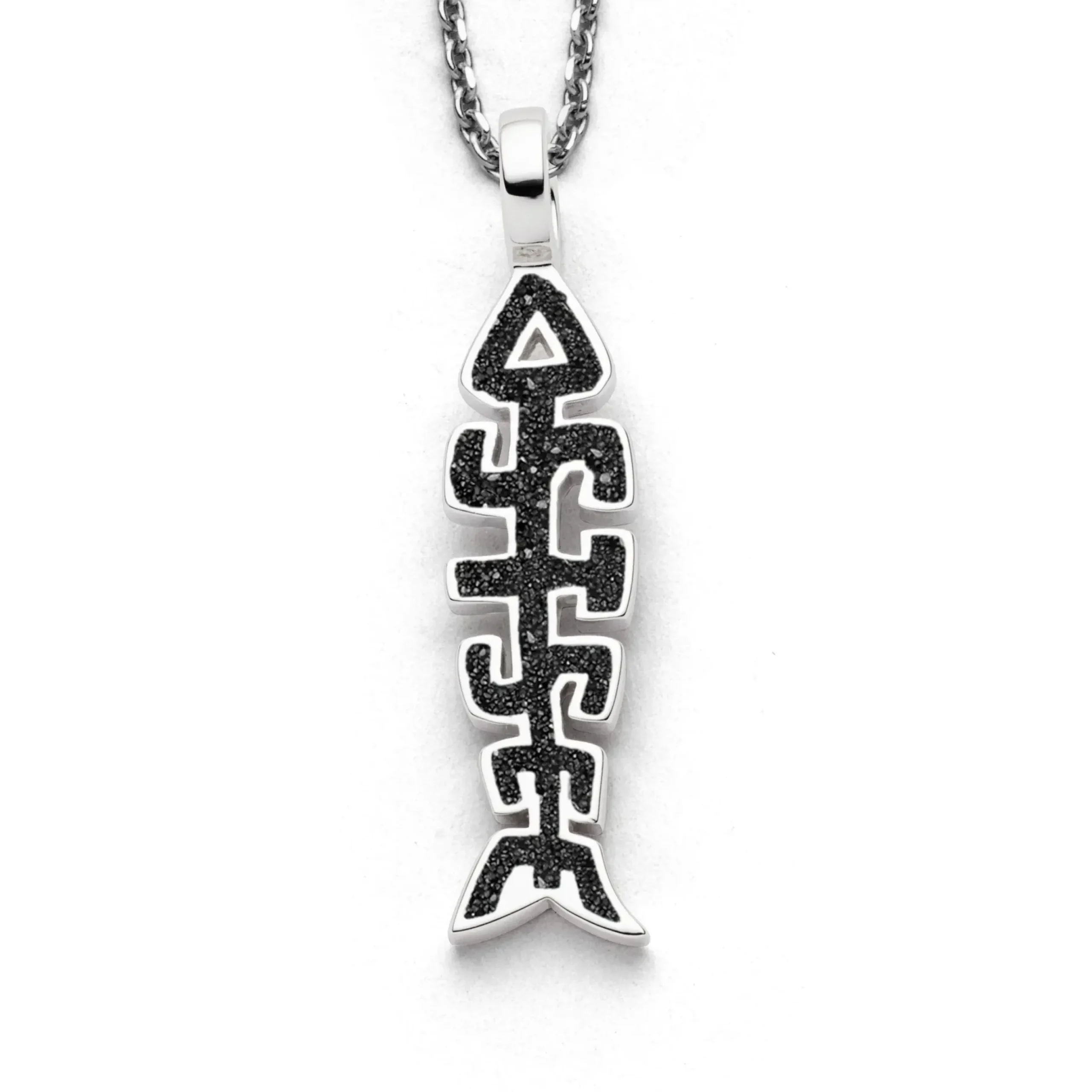 Anhänger Fischgräte "Ostsee" Lavasand