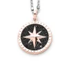 Anhänger "Kompassrose 2.0" Lavasand rose vergoldet
