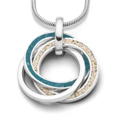 Anhänger "Marina" Strandsand, blauer Steinsand