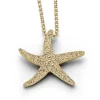 Anhänger "Sandseestern" vergoldet