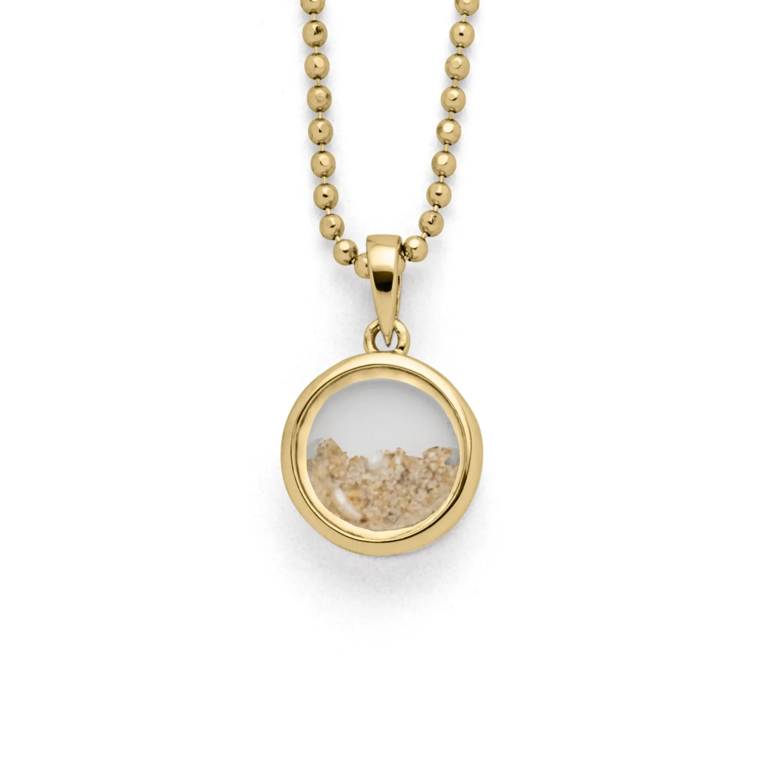 Anhänger "Sandsturm" klein vergoldet