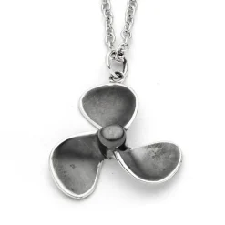 Anhänger "Schiffsschraube" matt, dunkel oxidiert