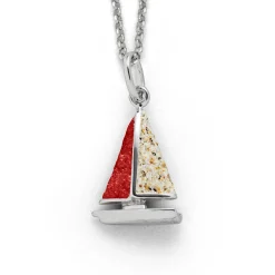 Anhänger "Segelboot" Strandsand/Koralle