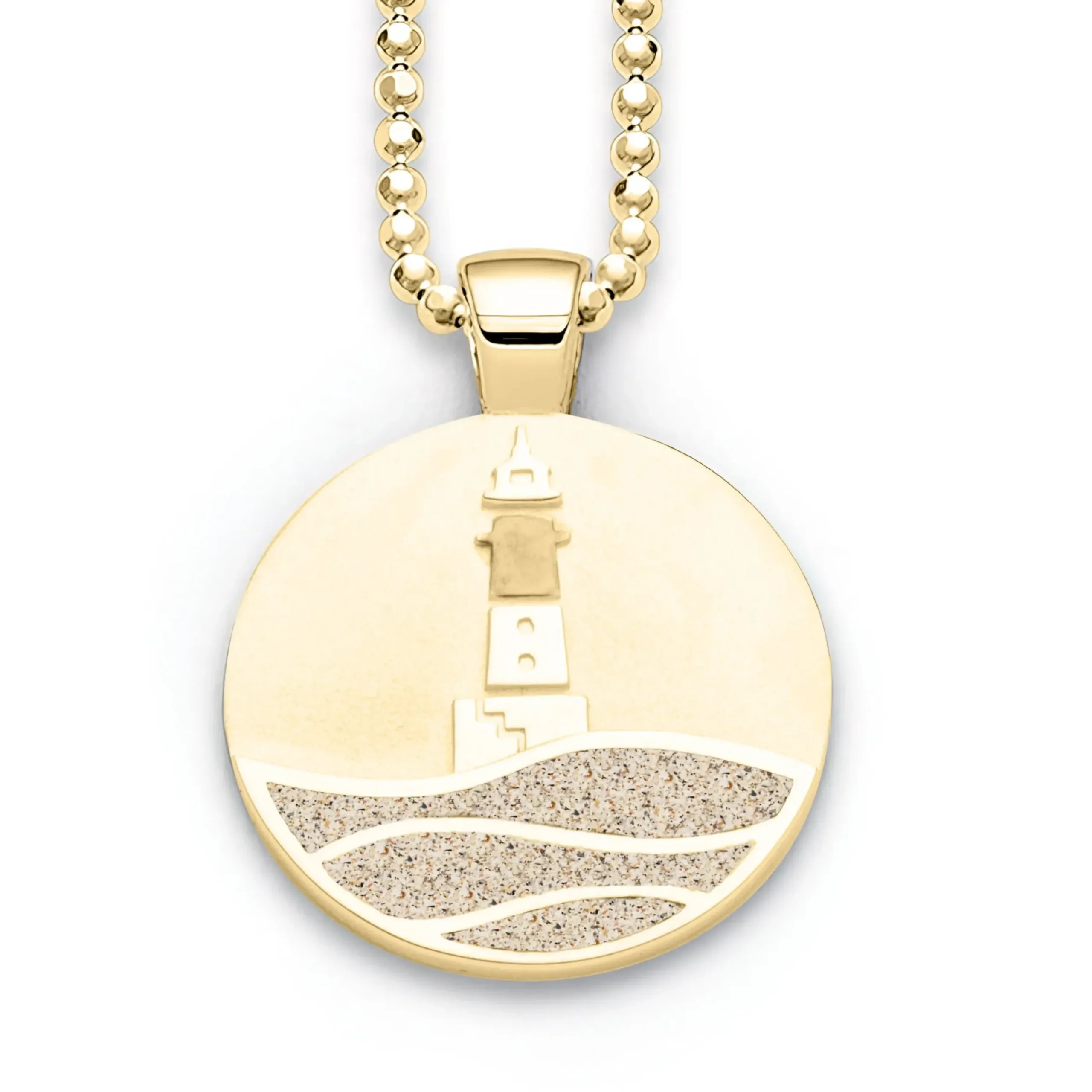 Anhänger Strandwellen "Büsum" Strandsand vergoldet