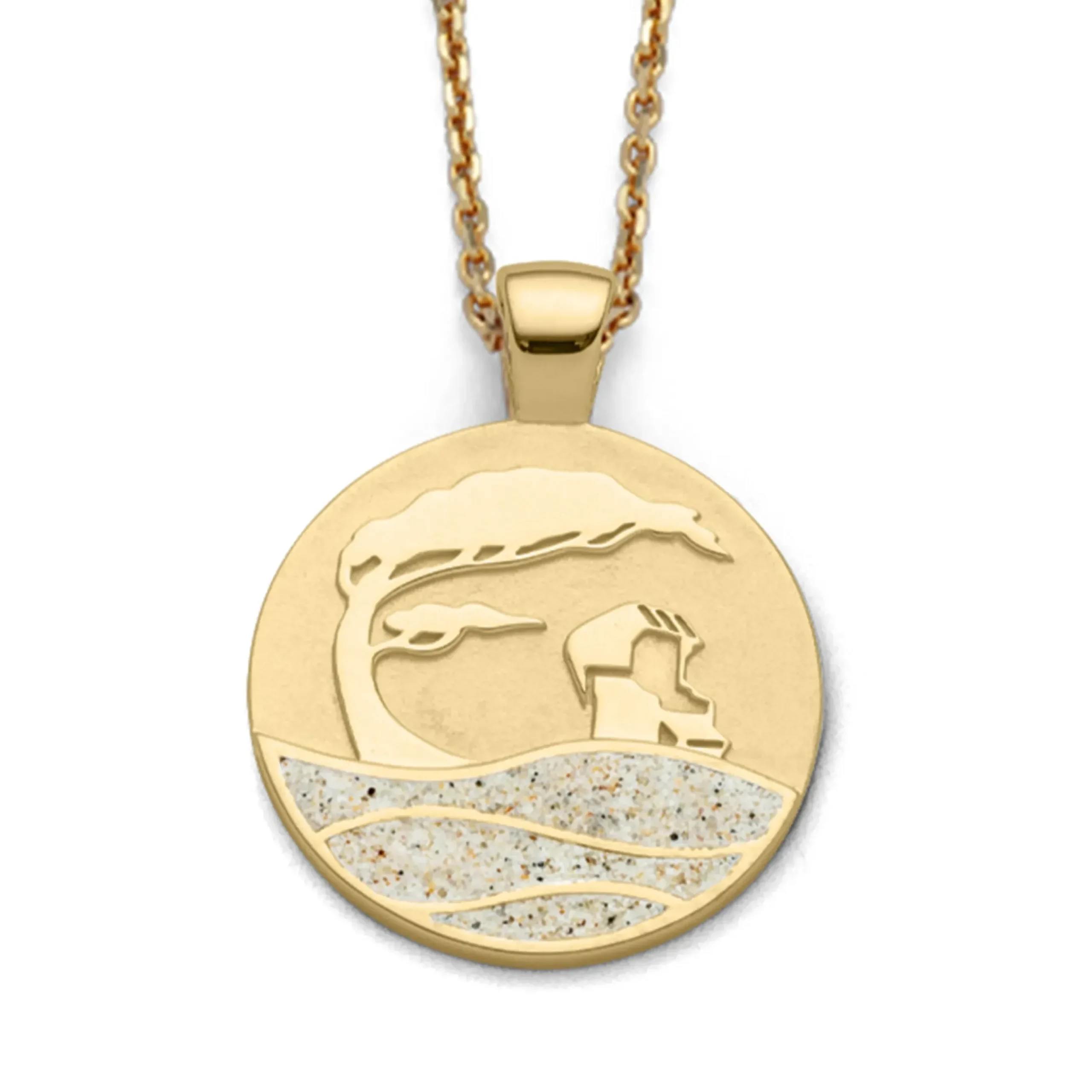 Anhänger Strandwellen "Küste" Strandsand, vergoldet