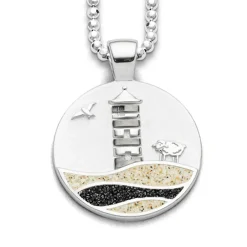 Anhänger Strandwellen "Pilsumer Leuchtturm"Strandsand/Lavasand