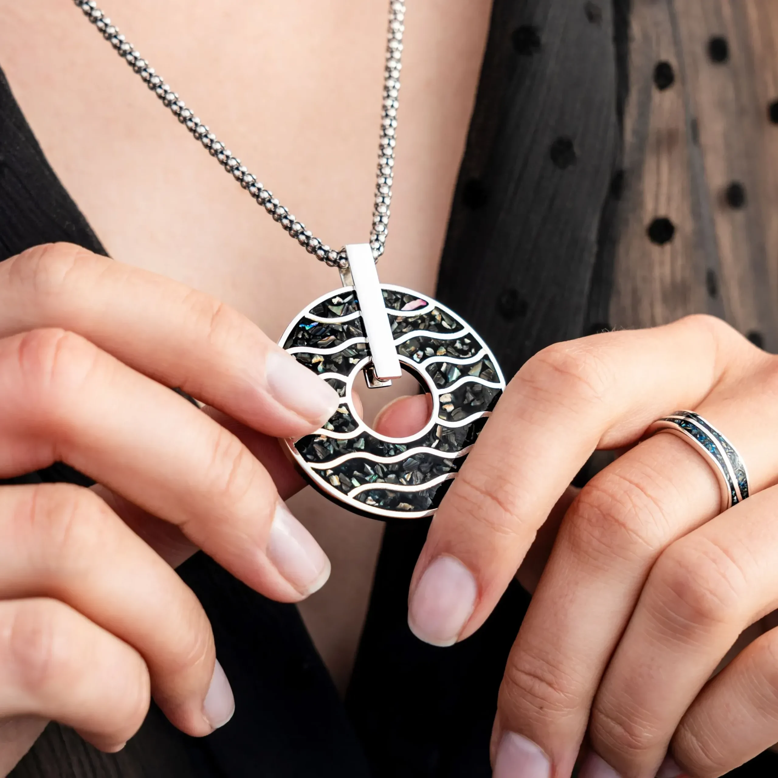 Anhänger "Wellen" Mosaik-Seeopal