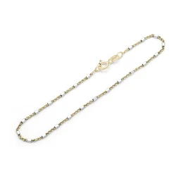 Armband "Fantasie" 1,2 mm" gelb vergoldet/Silber