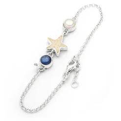 Armband "Sandseestern/Perle/Kyanit" Strandsand