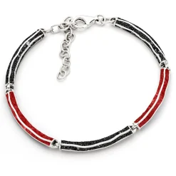 Armband "Wellenspiel" Lavasand/Koralle