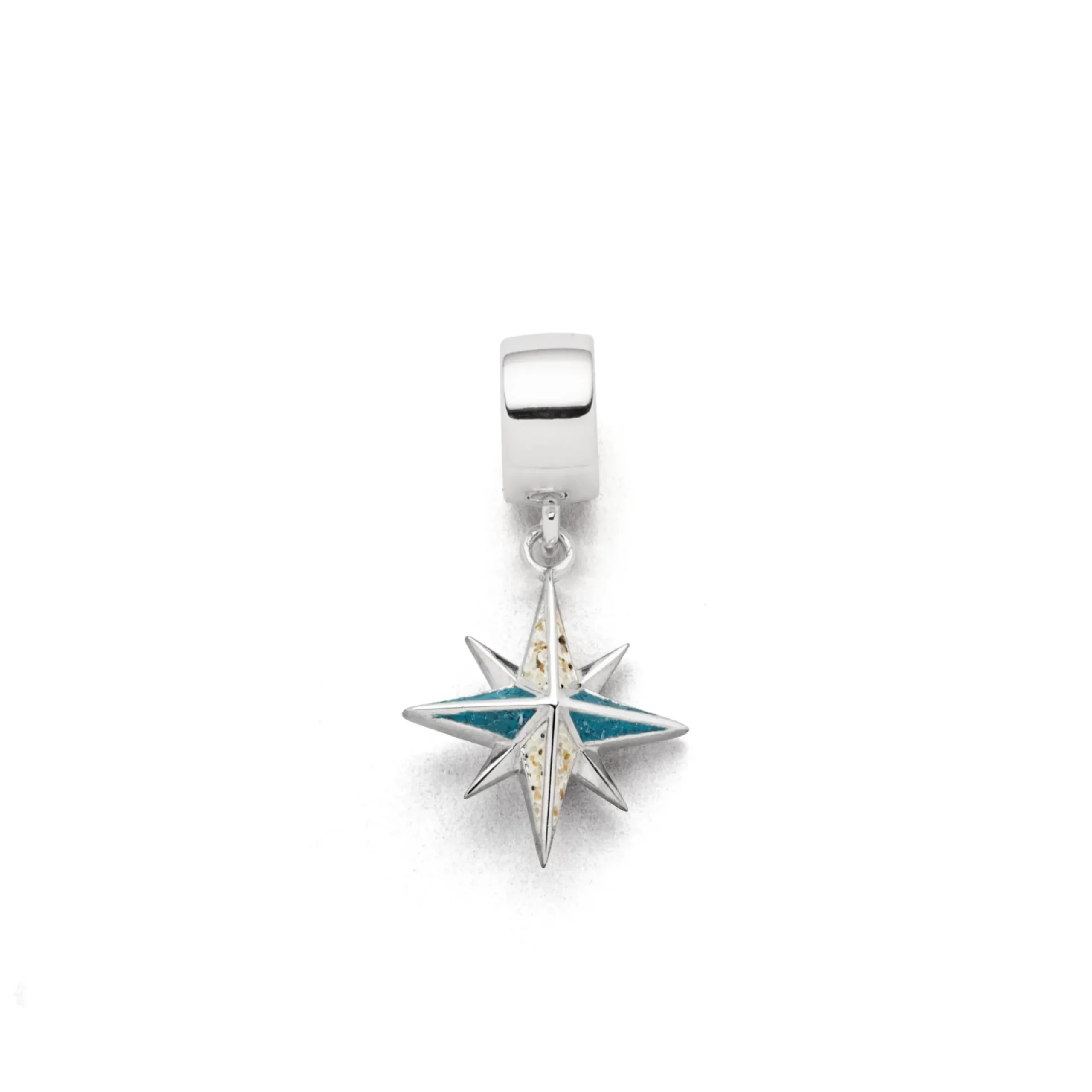 Charm "Kompassrose" Strandsand/Steinsand blau