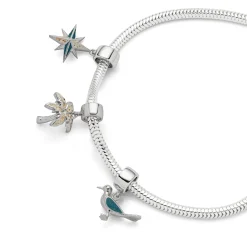 Charm "Möwe" Steinsand blau