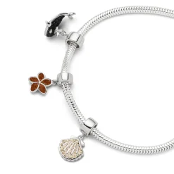 Charm "Plumeria Blüte" Bernsteinsand