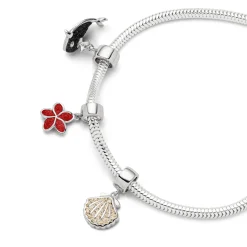 Charm "Plumeria Blüte" Koralle