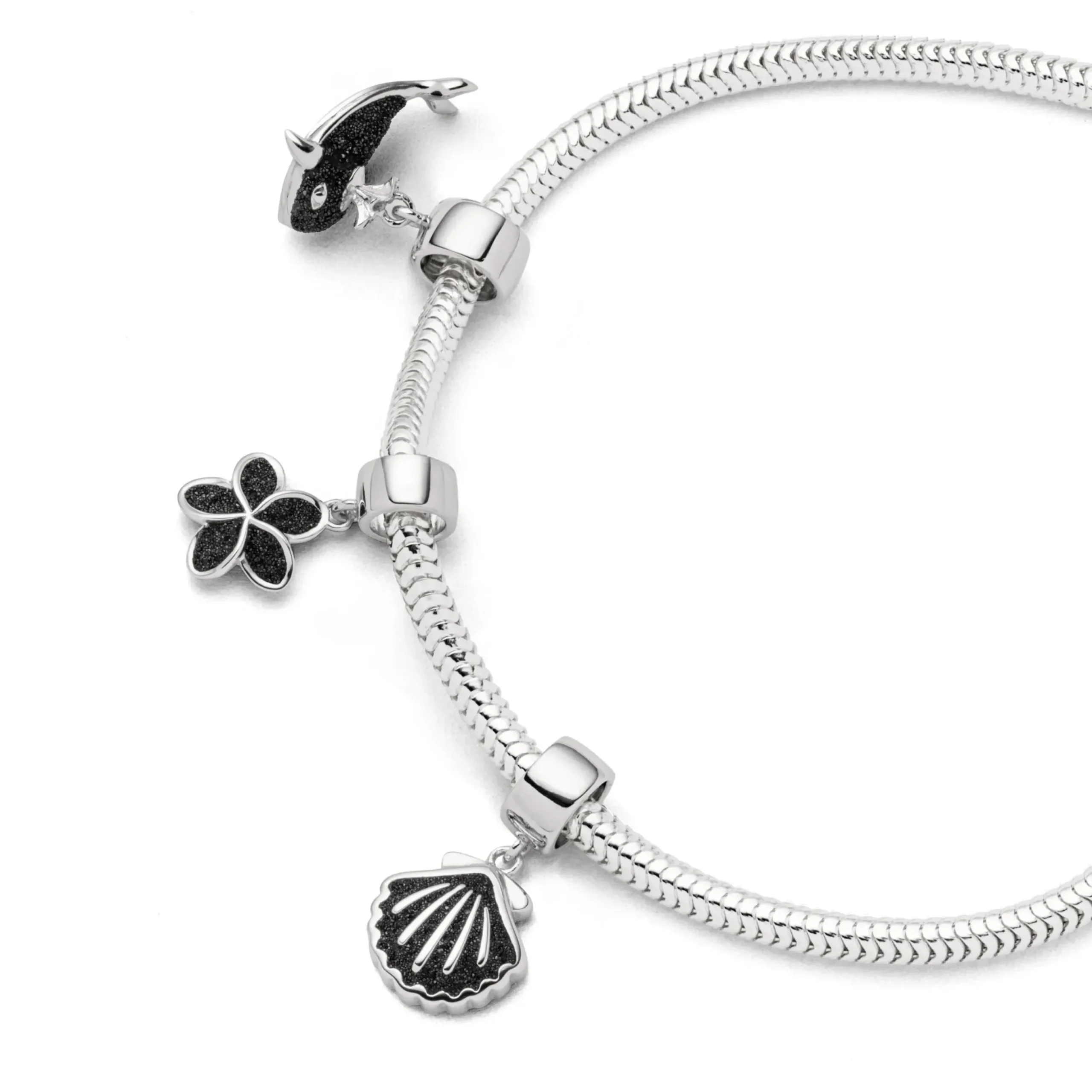 Charm "Plumeria Blüte" Lavasand