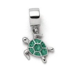 Charm "Turtle" Steinsand grün