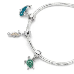 Charm "Turtle" Steinsand grün