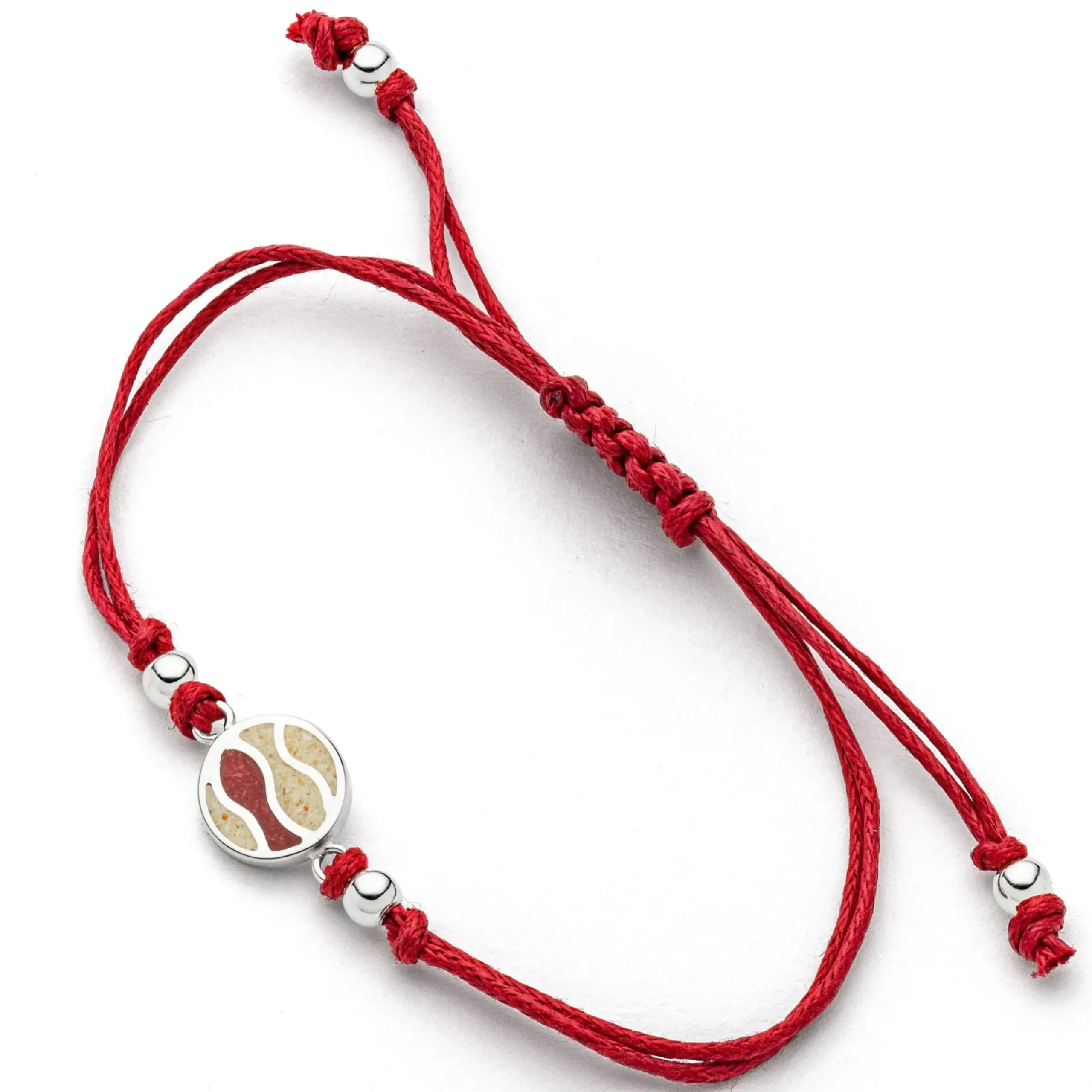 Cotton-Arm. "Strandwellen" Strandsand/Korallensand 925er Silber