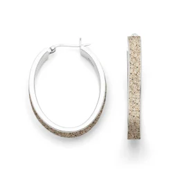 Creole "oval 36,8mm" Strandsand