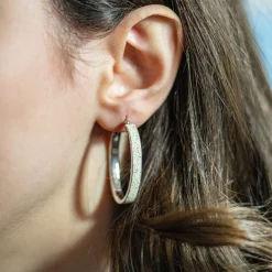 Creole "oval 36,8mm" Strandsand