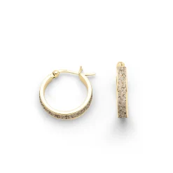 Creole "rund 18,5 mm" Strandsand vergoldet