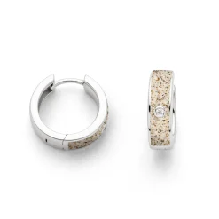 Creole"Nordlicht" Sand/Zirkonia rhodiniert