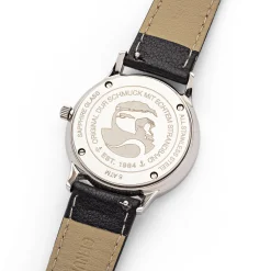 DUR Uhr Armband, Leder schwarz 20 mm