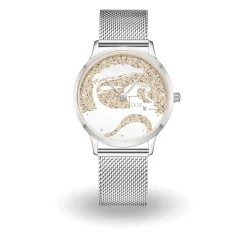 DUR Uhr 40er  "Küste" Strandsand, matt, Mesh Band Edelstahl