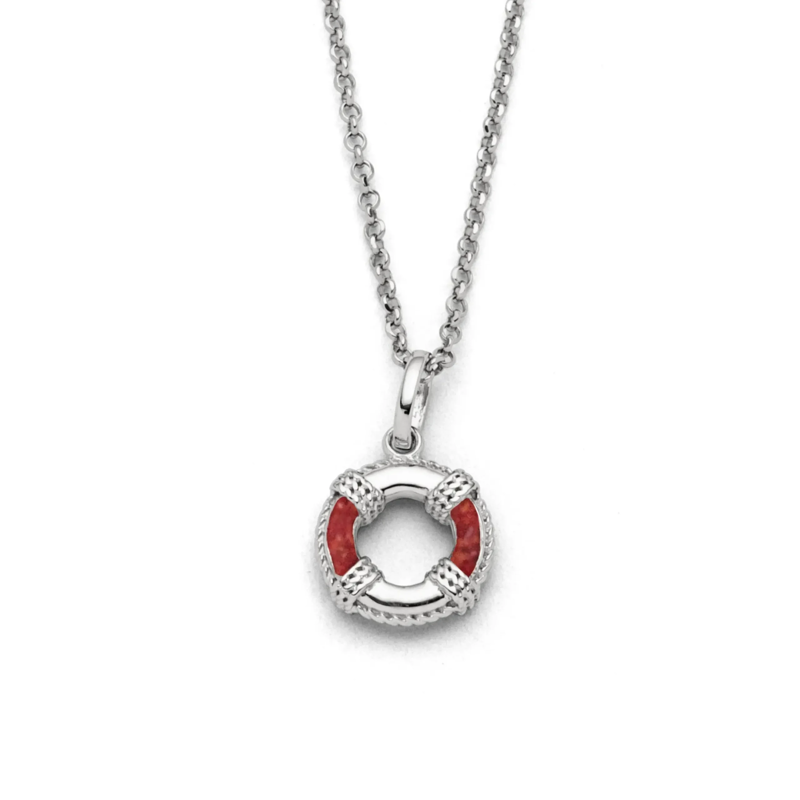 Kette "Rettungsring" Koralle