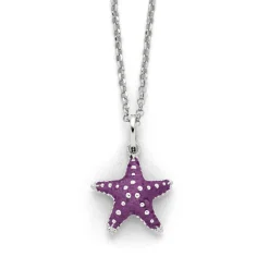 Kette "Seestern" Steinsand lila