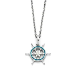 Kette "Steuerrad" Steinsand blau