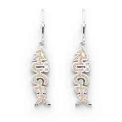 Ohrhänger Fischgräte "Rügen" Strandsand