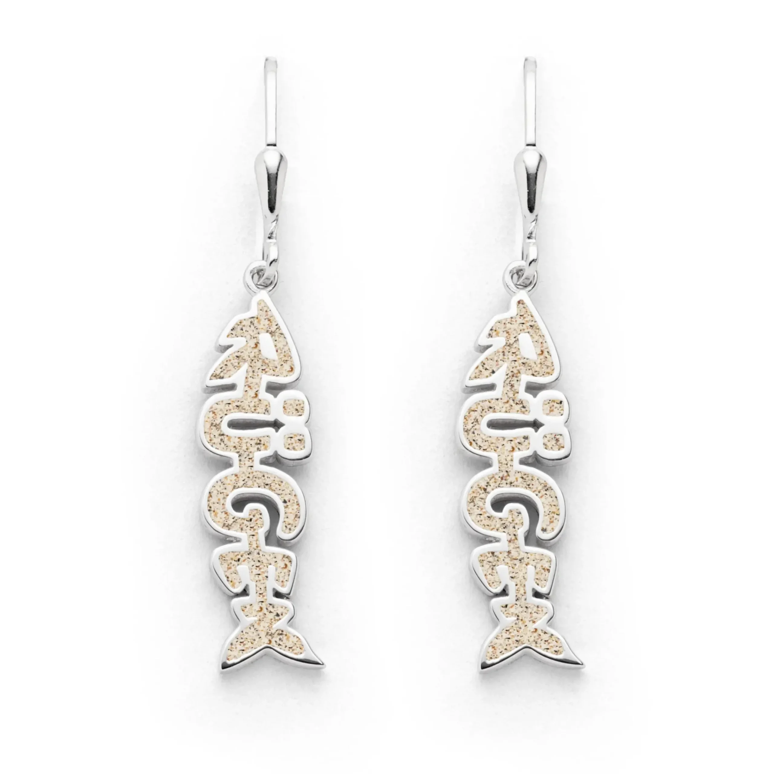 Ohrhänger Fischgräte "Rügen" Strandsand