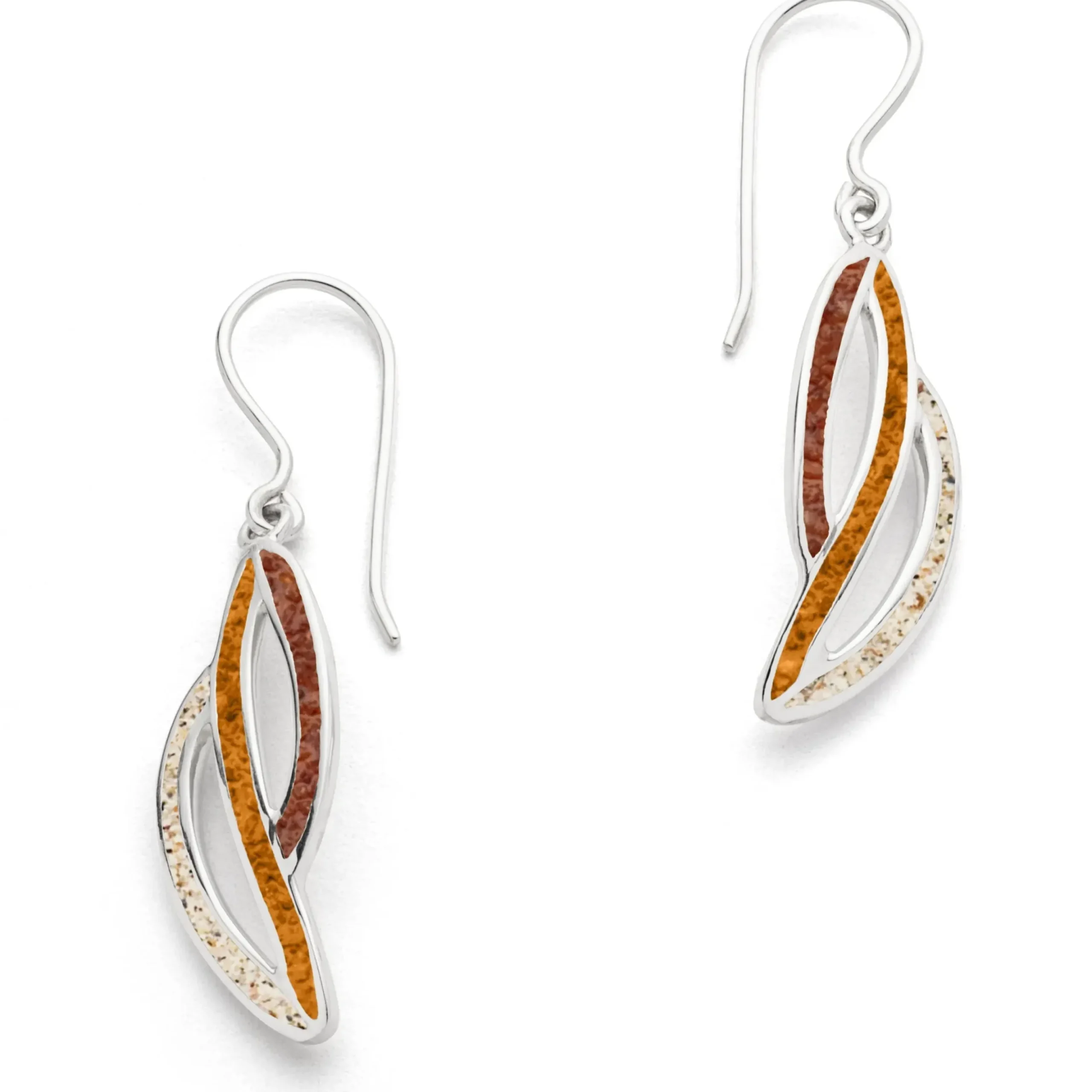 Ohrhänger "Ocean Stream" Strandsand/Bernsteinsand