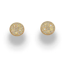 Ohrring "Monaco" Strandsand/Zirkonia vergoldet