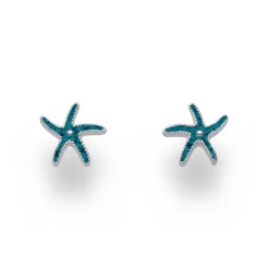 Ohrring "Seestern blau"