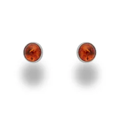 Ohrstecker "Bernstein 6 mm"