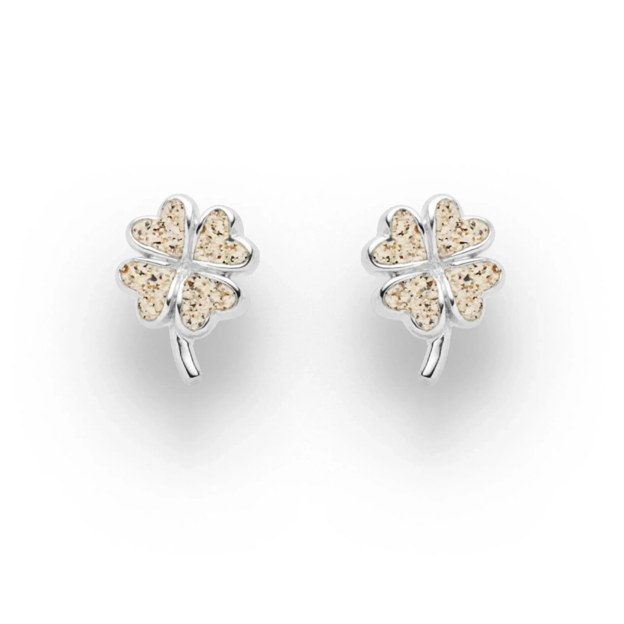 Ohrstecker ''Kleeblatt" Strandsand