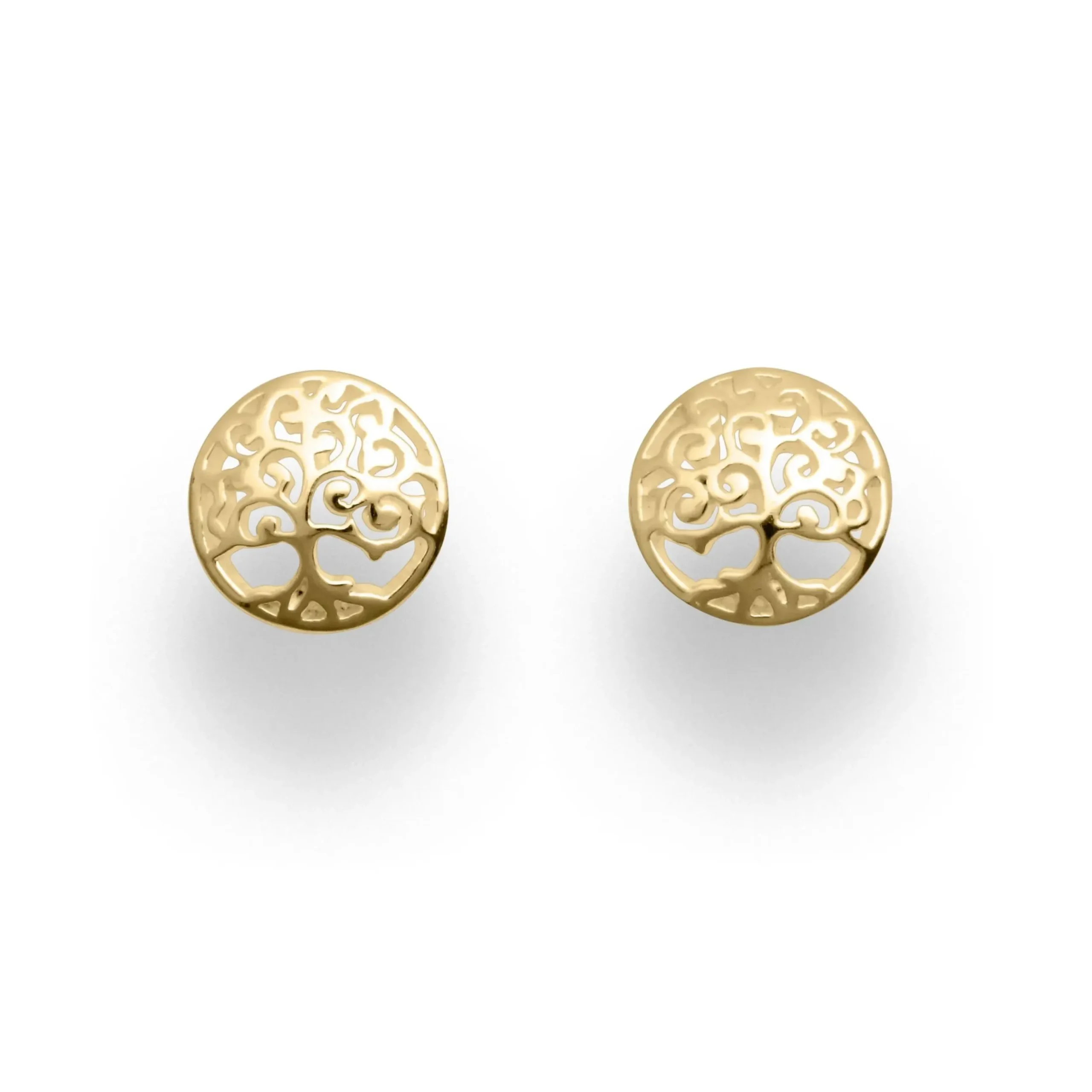 Ohrstecker "Lebensbaum" vergoldet