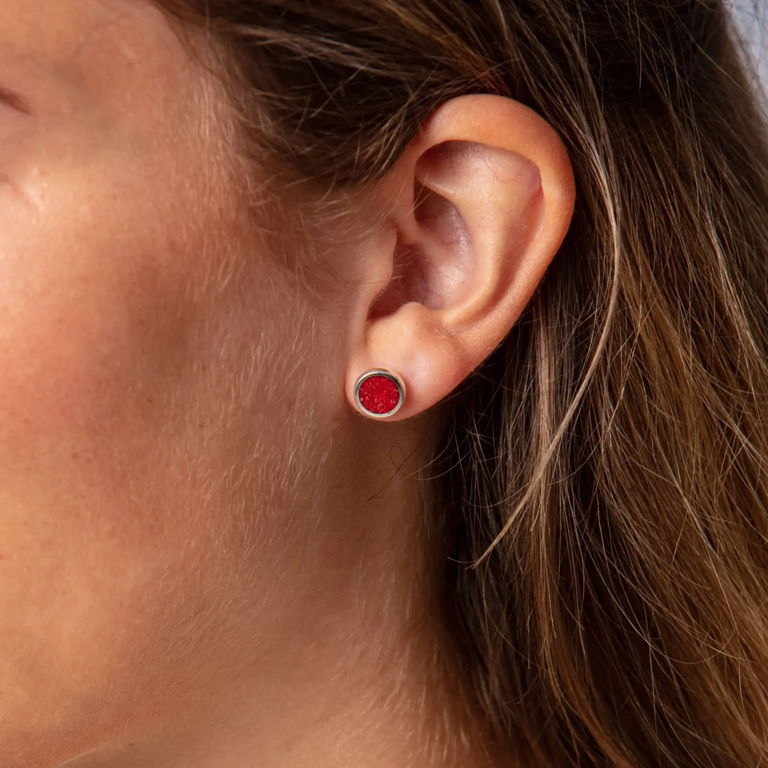 Ohrstecker "Mosaik-Koralle"