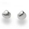 Ohrstecker "Muschel 2.0" rhodiniert