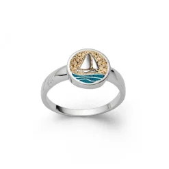 Ring "Ahoi" Strandsand/bl. Steinsand