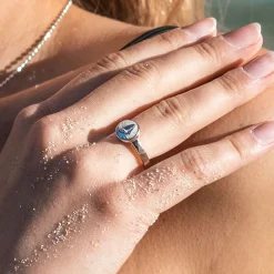 Ring "Ahoi" Strandsand/bl. Steinsand