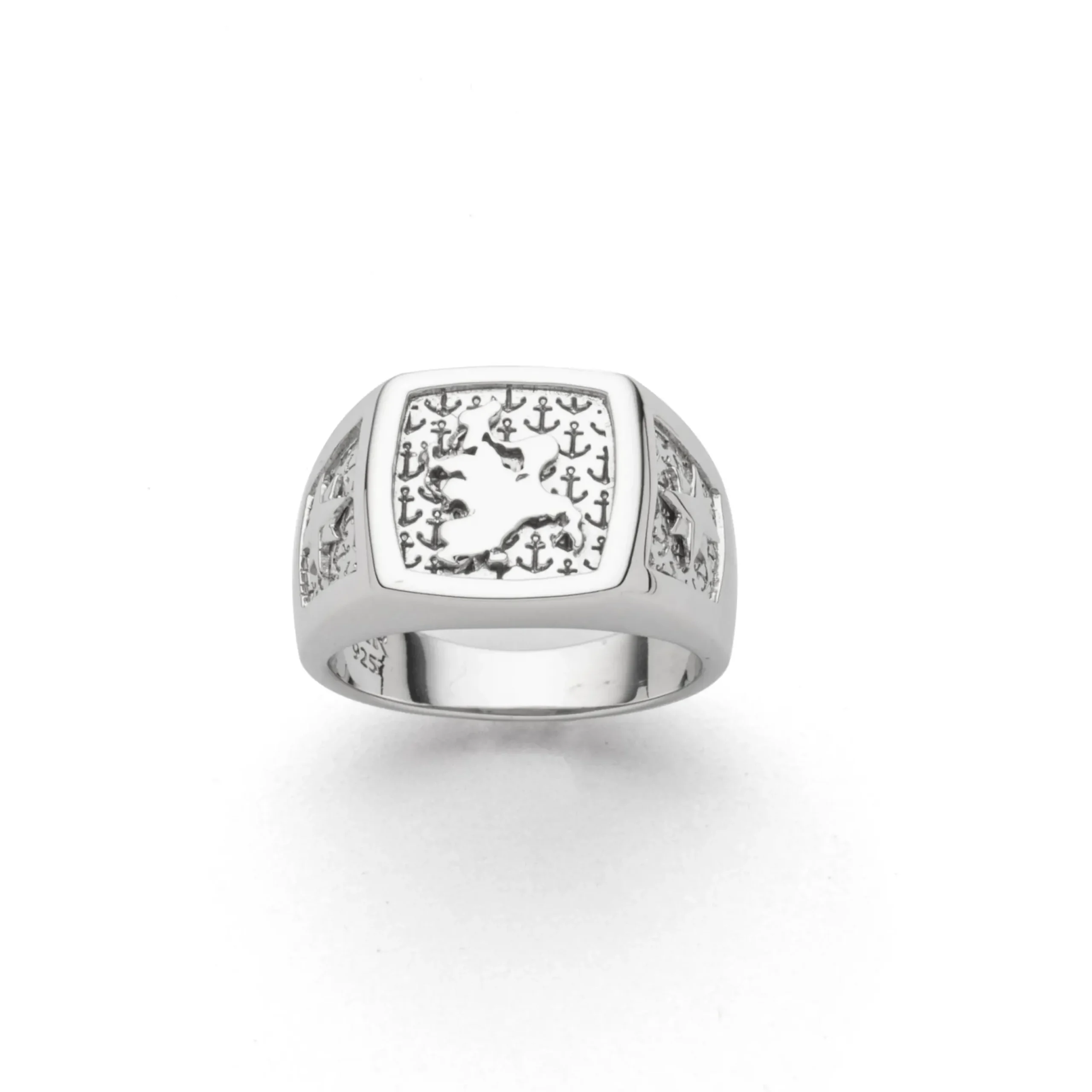 Ring Ankerplatz "Rügen" Rhodiniert