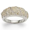 Ring "Bali" Strandsand rhodiniert